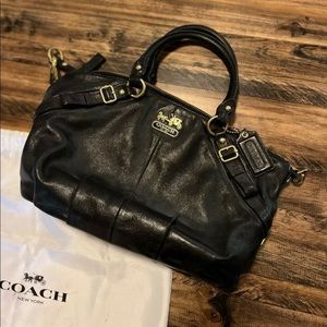 Coach Shoulder Bag Madison Sophia Purse L1076-15960 Black Leather